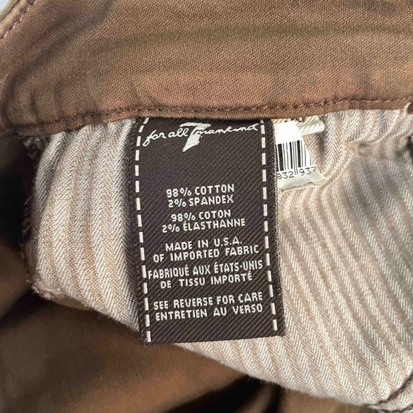 NWT 7 For All Mankind Brown Kylie Slim & Sexy Supermodel Boot Cut Jeans Size 30 - Picture 7 of 7